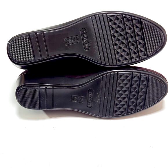 Aerosoles Suede Wedge Booties Brown Women’s 7.5 Quiet Luxury Minimalist - Picture 6 of 8